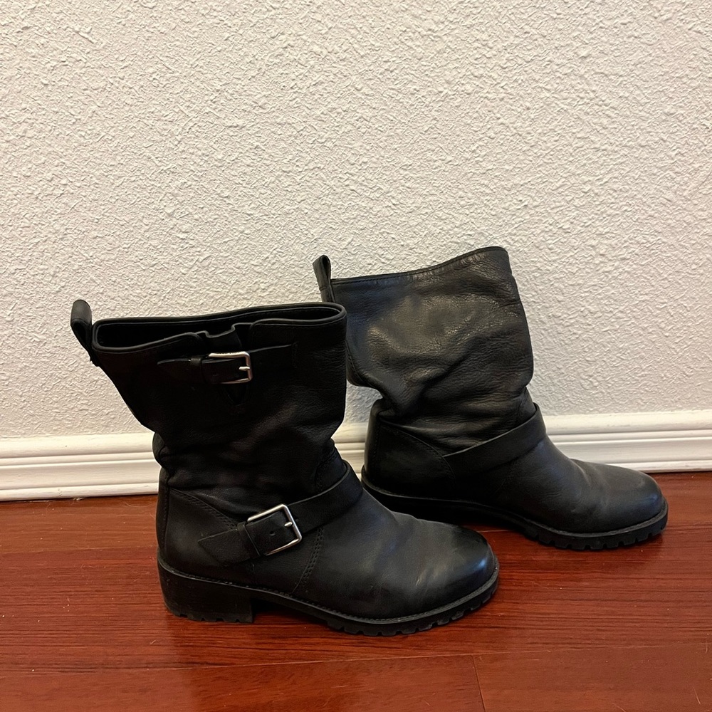 Cole Haan Hemlock Black Combat Boots
